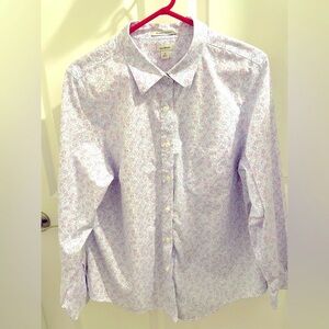 L. L. Bean women floral print blouse